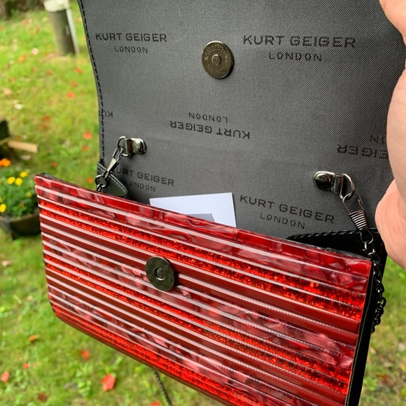 🔥SALE🔥 Authentic KURT GEIGER LONDON Acrylic clutch/Crosby - Picture 8 of 15